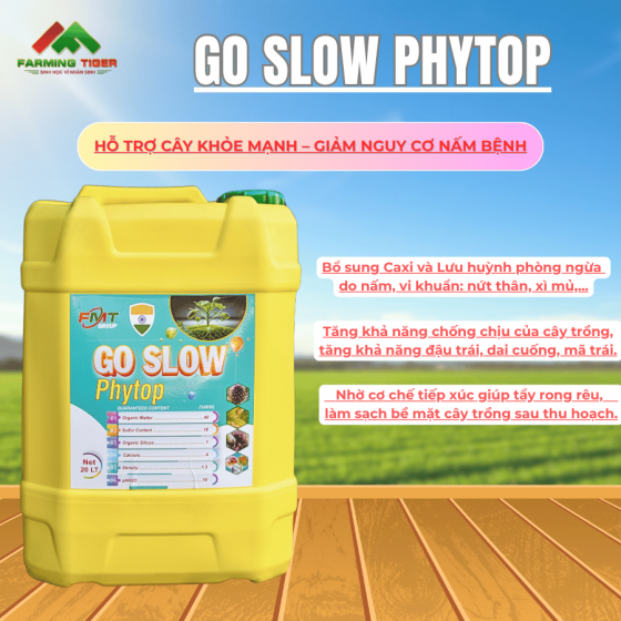  Go Slow Phytop (20L) – Phân bón hữu cơ - Bổ sung Canxi, Lưu Huỳnh/ Hỗ Trợ Chống Nấm Trái 