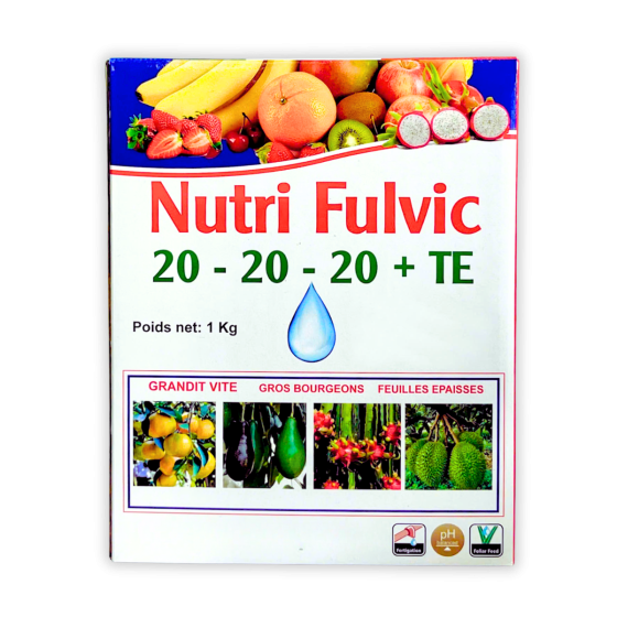 Nutri Fulvic 20-20-20+TE | PHÂN BÓN HỖN HỢP NPK - GIÚP RA HOA, DƯỠNG TRÁI, PHỤC HỒI 