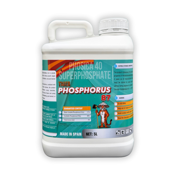 TIGER PHOSPHORUS 87 (5 LÍT) - LÂN DẠNG LỎNG cao cấp, giúp tạo mầm nhanh – phân hóa hoa mạnh – bung rễ khỏe