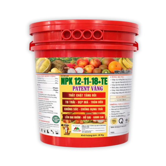 NPK 12-11-18 | CÔNG THỨC NUÔI TRÁI TO - CƠM DÀY - NẶNG KÝ