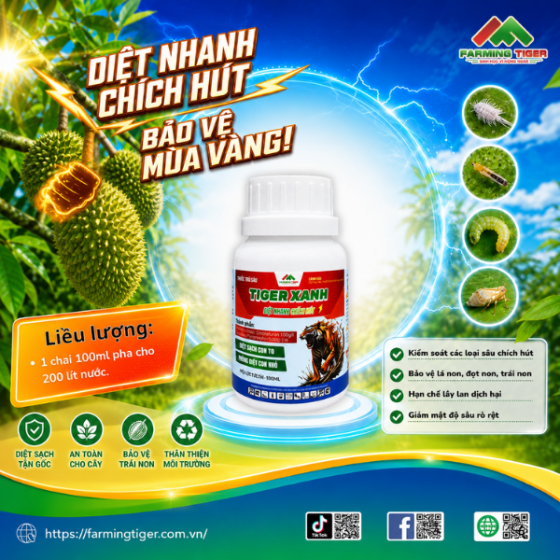 COMBO 2 CHAI TIGER XANH (100ml) – DIỆT NHANH CHÍCH HÚT, SẠCH SÂU TO – HẾT SÂU NHỎ