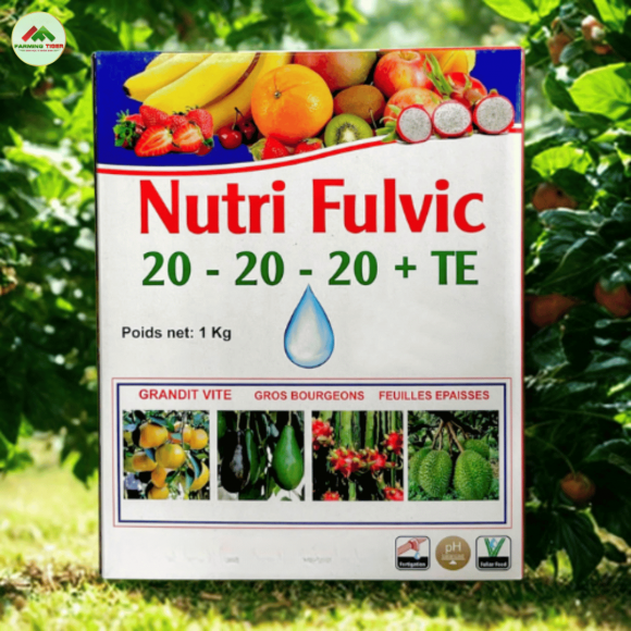 Nutri Fulvic 20-20-20+TE (1 kg) - PHÂN BÓN HỖN HỢP NPK - GIÚP RA HOA, DƯỠNG TRÁI, PHỤC HỒI 
