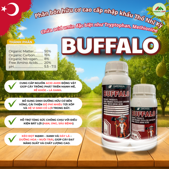 BUFFALO – Chứa thành phần  Axit Amin tự do nguồn gốc từ da bò