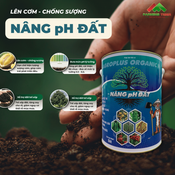 NÂNG pH ĐẤT – Cải tạo chất chua/ Chống sượng/ Tăng pH/ Giảm phèn (5 lít)