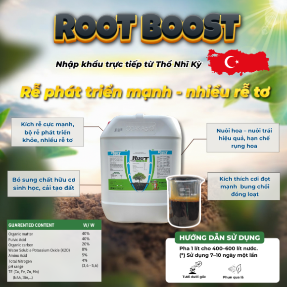 ROOT BOOST (20 LÍT) - KÍCH RỄ CỰC MẠNH - PHÁT TRIỂN RỄ TƠ